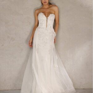 TERANI COUTURE- 2111P4055 Strapless Ivory Wedding Dress